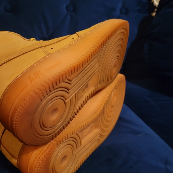 ***SOLD***Used $30 Uptown size 6Y Air FORCE 1's Wheat - Picture 5 of 8